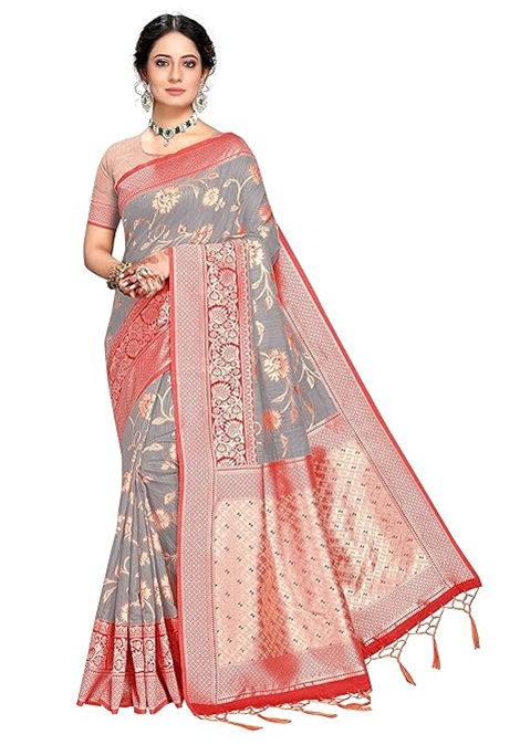 Cotton Woven Banarasi Silk Saree